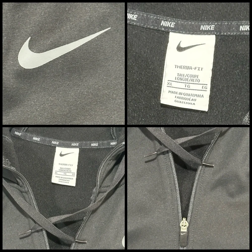 NikeThermaFit🔥🪶 XL Black Hooded Zip Up Jacket, 3 Pockets, Like New, Clean. Warm - Picture 5 of 17